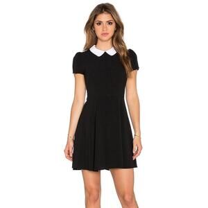 Eight Sixty Black Dress Peter Pan Collar School Girl Vibe S Small Vintage